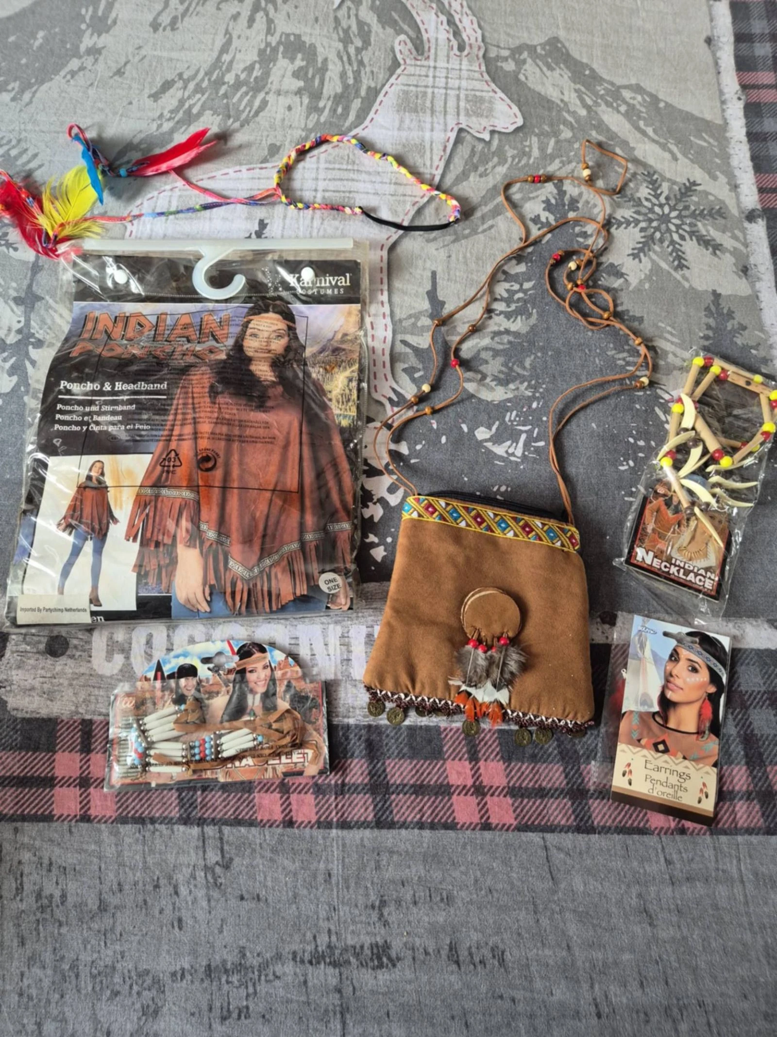 Déguisement femme indienne avec accessoires 
